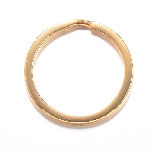 Sleutelhanger ring van roestvrij staal Ø30mm goud.