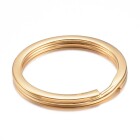 Sleutelhanger ring van roestvrij staal Ø30mm goud.