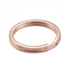 Stainless steel key ring Ø25mm rose gold