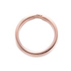 Sleutelhanger ring van roestvrij staal Ø25mm roségoud.
