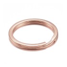 Sleutelhanger ring van roestvrij staal Ø25mm roségoud.
