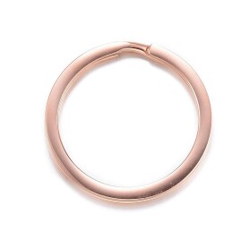 Stainless steel key ring Ø30mm rose gold