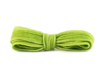 Handgefertigtes Seidenband Crinkle Crêpe Greenery 20mm breit