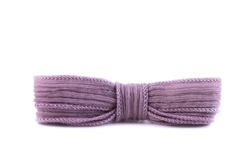 Cinta de seda hecha a mano Crinkle Crêpe Pastel Violeta de 20 mm de ancho
