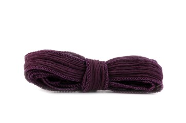 Handmade silk ribbon Crinkle Crêpe Blackberry 20mm wide
