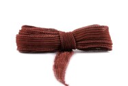 Handmade silk ribbon Crinkle Crêpe Brown 20mm wide