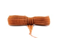 Handgefertigtes Seidenband Crinkle Crêpe Kupfer 20mm breit