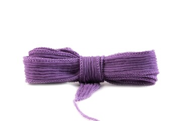 Handmade silk ribbon Crinkle Crêpe Lilac 20mm wide
