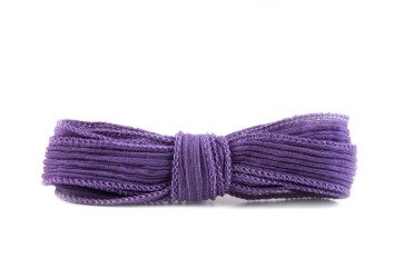 Cinta de seda hecha a mano Crinkle Crêpe Violeta Púrpura de 20 mm de ancho