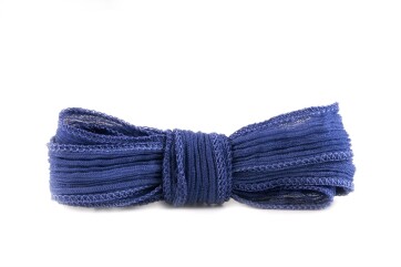 Handmade silk ribbon Crinkle Crêpe Purple Blue 20mm...