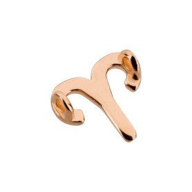 Anhänger Sternzeichen Aries (Widder) rosegold 12x14mm (Ø2mm) 24K rose vergoldet