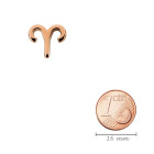 Anhänger Sternzeichen Aries (Widder) rosegold 12x14mm (Ø2mm) 24K rose vergoldet