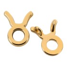 Pendentif Signe du Zodiaque Taureau or 12x15mm (Ø2mm) doré à lor 24K