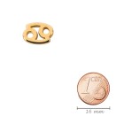 Ciondolo Segno Zodiacale Cancro oro 15x12mm (Ø2mm) placcato oro 24K