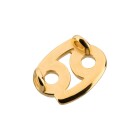 Ciondolo Segno Zodiacale Cancro oro 15x12mm (Ø2mm) placcato oro 24K