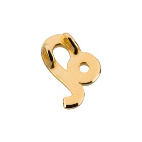Colgante signo zodiacal Leo oro 10x15mm (Ø2mm) 24K chapado en oro