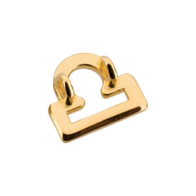 Zodiac Pendant Libra gold 14x12mm (Ø2mm) 24K gold plated
