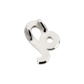 Colgante signo zodiacal Leo plata antigua 10x15mm (Ø2mm) 999° plateado