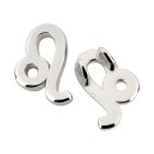 Colgante signo zodiacal Leo plata antigua 10x15mm (Ø2mm) 999° plateado