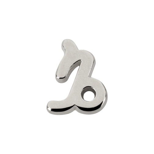 Zodiac Pendant Capricorn antique silver 10x14mm (Ø2mm) 999° silver plated
