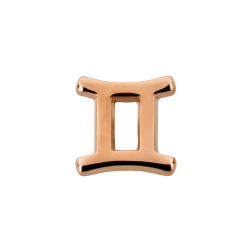 Sterrenbeeld Hanger Tweelingen roségoud 12x15mm (Ø2mm) roséverguld
