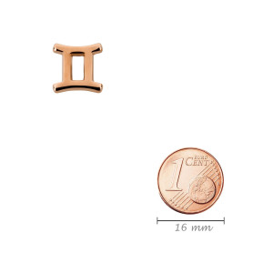 Sterrenbeeld Hanger Tweelingen roségoud 12x15mm (Ø2mm) roséverguld