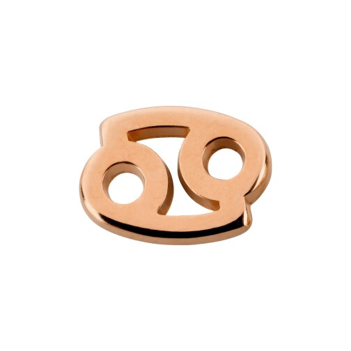 Pendant star sign Cancer rose gold 15x12mm (Ø2mm) 24K rose gold plated