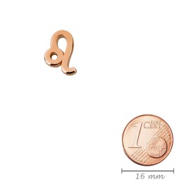 Colgante signo zodiacal Leo oro rosa 10x15mm...