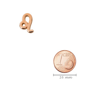 Ciondolo Segno Zodiacale Leone oro rosa 10x15mm (Ø2mm) placcato oro rosa