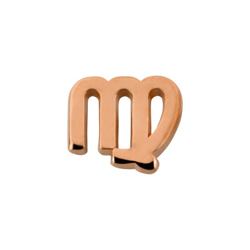 Colgante signo zodiacal Virgo oro rosa 13x12mm (Ø2mm) 24K chapado en oro rosa