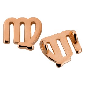 Colgante signo zodiacal Virgo oro rosa 13x12mm (Ø2mm) 24K chapado en oro rosa
