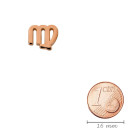 Pendentif Signe du Zodiaque Vierge or rose 13x12mm (Ø2mm) plaqué or rose