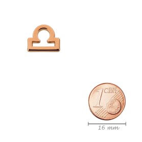 Pendant star sign Libra rose gold 14x12mm (Ø2mm)...