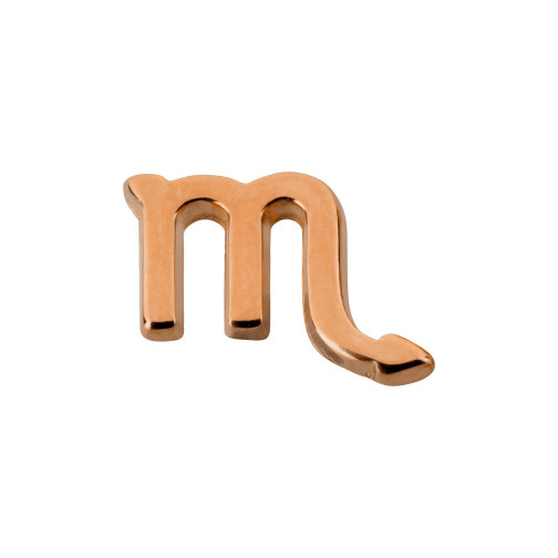 Anhänger Sternzeichen Scorpio (Skorpion) rosegold 11x15mm (Ø2mm) 24K rose vergoldet