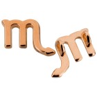 Pendentif étoile signe du Scorpion en or rose 11x15mm (Ø2mm) 24K plaqué or rose