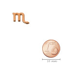 Anhänger Sternzeichen Scorpio (Skorpion) rosegold 11x15mm (Ø2mm) 24K rose vergoldet