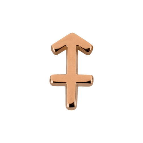 Anhänger Sternzeichen Sagittarius (Schütze) rosegold 9x15mm (Ø2mm) 24K rose vergoldet
