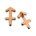 Colgante signo zodiacal Sagitario oro rosa 9x15mm (Ø2mm) 24K chapado en oro rosa