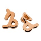 Ciondolo segno zodiacale Capricorno oro rosa 10x14mm (Ø2mm) 24K placcato oro rosa