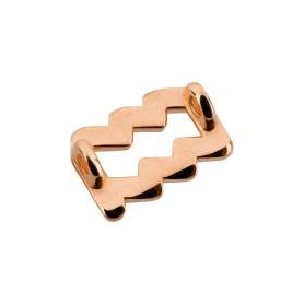 Ciondolo Segno Zodiacale Acquario oro rosa 10x14mm (Ø2mm) placcato oro rosa