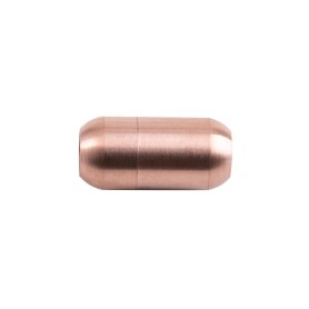 Stainless steel magnetic clasp rose gold 18x7mm (ID 5mm) brushed
