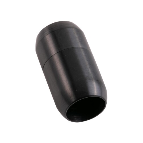 Cierre magnético negro de acero inoxidable 25x14mm (ID 10mm) cepillado