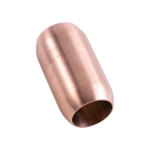 Chiusura magnetica oro rosa in acciaio inox 25x14mm (ID 10mm) spazzolato