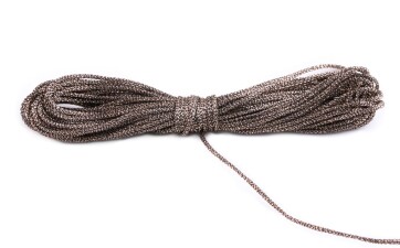 Metallic Macrame ribbon jewelry cord Ø1mm Brown