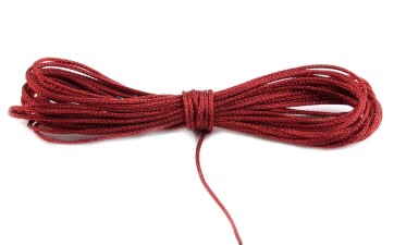 Metallic Macrame ribbon jewelry cord Ø1mm Red