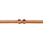 Zamak Schiebeperle Infinity rose gold ID 5x2mm 24K rose vergoldet