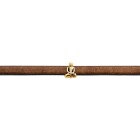 Zamak schuifkraal / schuiver Boeddha goud ID 5x2mm 24K verguld