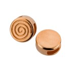 Perle coulissante Ronde spirale en Zamak or rose ID 5x2mm 24K plaqué en or rose