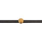 Zamak schuifkraal / schuiver rond goud ID 6x2mm 24K verguld