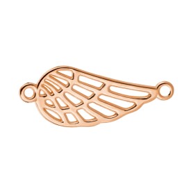 Zamak pendant/connector Wing filigree rose gold 19x10mm...